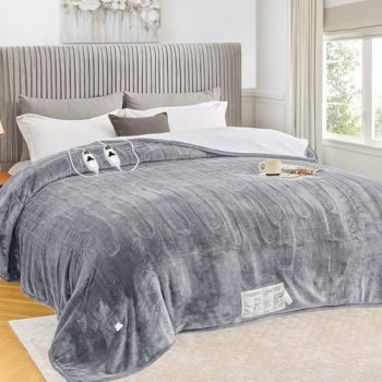 greenoak Heated Blanket Electric Queen Size 84″X90″ Dual Control