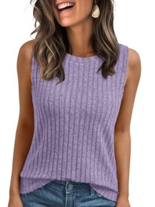 AUTOMET Womens Tank Tops Sleeveless Tunic Shirts Summer Fashion Basic Soft Cloth