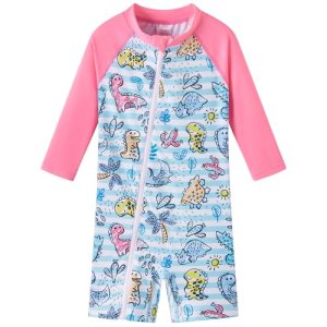 UMELOK Baby Girls’ One Piece Swimsuit Infant Swimwear Rash Guard Swim Suit Full