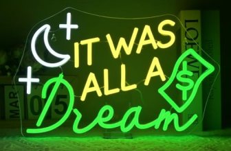 VVYXX It Was All a Dream Neon Sign Wall Decor Neon Light Bedroom Wall Decor Suit