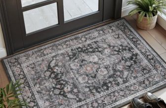 AMOAMI-2X3 Small Rug-Washable Rugs Entryway Mat Indoor-Soft Vintage Non Slip Rug