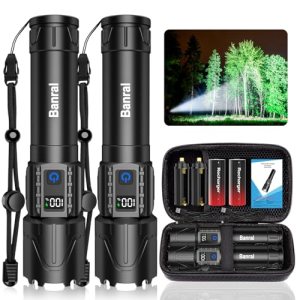 Banral Rechargeable Tactical Flashlights 2000 High Lumens