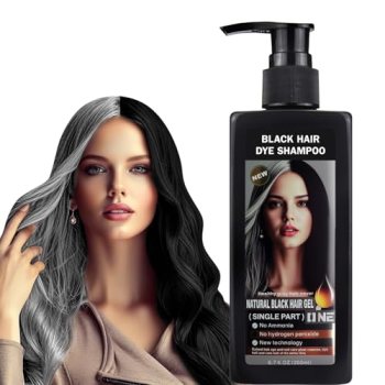 Natural Hair Color Dye Shampoo, Covers Gray Hair Fast with Long-Lasting Color, P