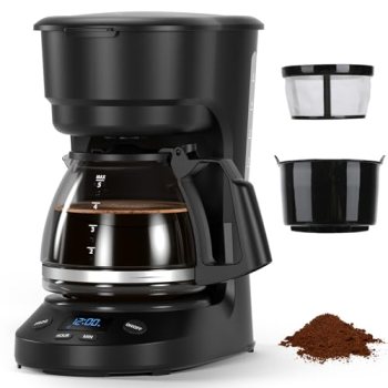 Electactic 5-Cup Programmable Drip Coffee Maker