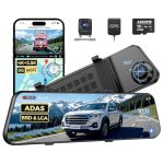 AZDOME 4K+2.5K Mirror Dash Cam with AR effects