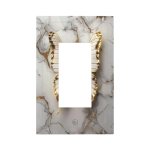 Wpshijia Light Switch Cover Plate Gold White Butterfly Luxury Abstract Marble 1