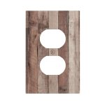 Wpshijia Decorative Outlet Covers Rustic Barn wood Westen country Retro Wooden 1