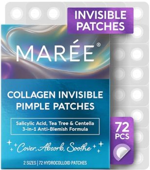 MAREE Invisible Pimple Patches – Clear Pimple Patches for Face – Hydrocolloid Ac