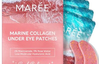 MAREE Pink Eye Gels – Marine Collagen Under Eye Patches for Puffy Eyes and Dark