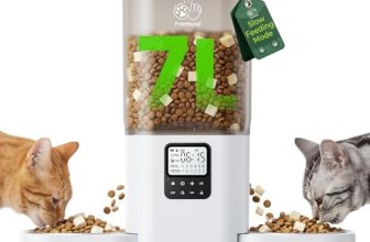 Frienhund Timed Automatic Cat Feeder 2 Cats with Slow Feed: Dual Automatic Dog F