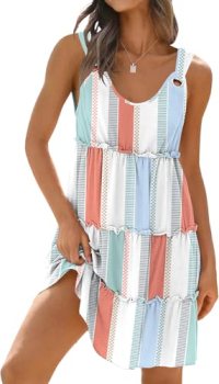 Disamer Summer Dresses for Women 2026 Sundresses Vacation Sleeveless Beach Swims