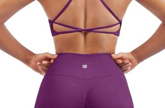 SUUKSESS Women Seamless 2 piece Workout Sets Strappy Padded Sports Bra Booty Hig