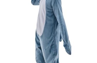 JUOLOET Unisex Adult Onesie Pajamas Shark Animal One Piece Snug Fit Halloween Co