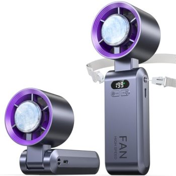 Kimguard Handheld Portable Turbo Fan with Ice Cooler