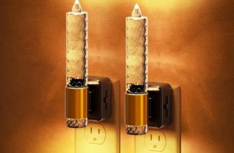 JandCase Night Light, Flameless Candle Amber Night Lights Plug into Wall 2 Pack