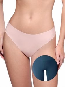 LUCKMEEY Cotton Thongs for Women Seamless Thongs for Women No Show Thong Panty L