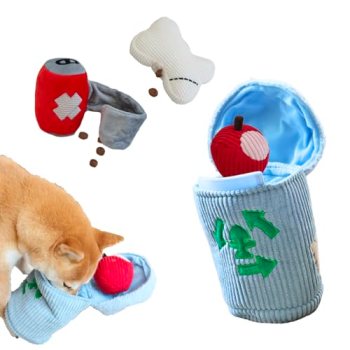 Pawfoo Lab Dog Squeaky Toys, Plush Puzzle Dog Toy for Small Medium Large Dogs