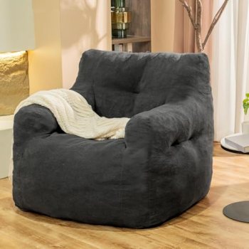 Jumbo Plush Bean Bag Chair for Adults with Head & Back Support