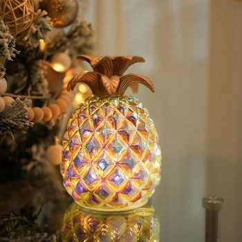 hvfun Iridescent Glass Pineapple Light