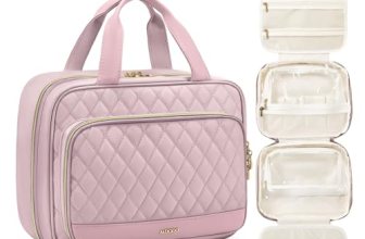 MDODO Travel Toiletry Bag for Women Hanging Cosmetic Organizer with Brush Compar