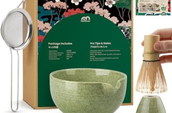 Matcha Whisk Set, Ceramic Bowl Matcha Kit & Handcrafted Bamboo Chasen