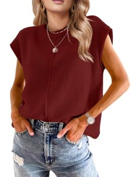Seiciviy Womens 2026 Summer Tops Western Boho Sweater Vest Fashion Trendy Casual