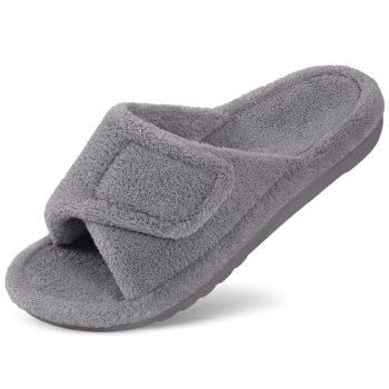 Litfun Unisex Orthopedic Slippers with Arch Support Adjustable Open Toe House Sh