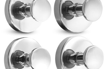 4 Pcs Suction Hooks for Shower Wall – Chrome Cup Hooks for Tile