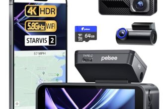 Pelsee P1 Pro 4K Dash Cam Front and Rear