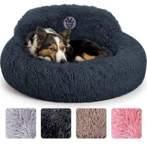 PetJett Calming Dog Bed Medium Size Dog – 30” Donut Bed
