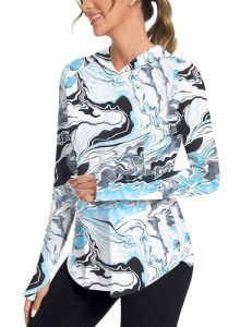 Bashafo Women’s UPF 50+ Long Sleeve UV Protection Shirts Rash Guard Lightweight