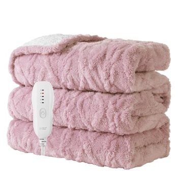 Aheadpret Heated Blanket-Electric Blanket 50″x60″ Soft Heated Throw Blanket with