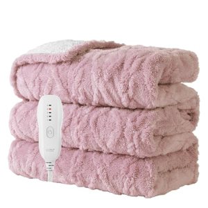 Aheadpret Heated Blanket-Electric Blanket 50″x60″ Soft Heated Throw Blanket with