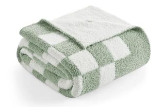 Snuggle Sac Checkered Throw Blanket for Couch