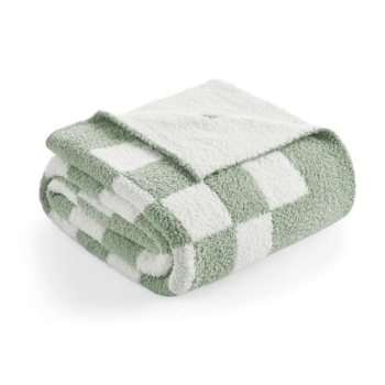 Snuggle Sac Checkered Throw Blanket for Couch