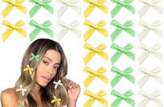 YAEISM 30PCS Small Hair Bows 3 Colors Mini Bow Hair Clips Satin Tiny Green Bow C
