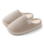 HUXMEYSON Slippers for Women, Warm Memory Foam Comfy House Slippers with Anti-Sk