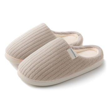 HUXMEYSON Slippers for Women, Warm Memory Foam Comfy House Slippers with Anti-Sk