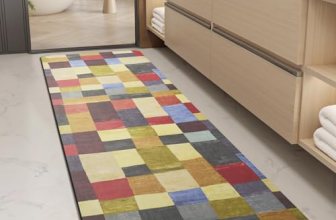MontVoo -Bath Mat-Non Slip Thin Bathroom Rugs Fit Under Door- Quick Dry Absorben