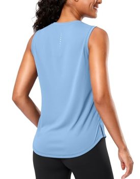 G Gradual Women’s Sleeveless Workout Tops Lightweight High Neck Tennis Yoga Shir