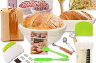 Tomshub Sourdough Starter Kit,9 Inch Round & 10 Inch Oval Banneton Bread Proofin