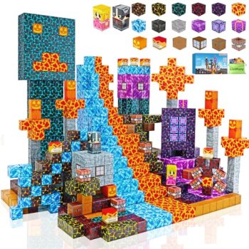 LionFuny150PCS Magnetic Blocks, Magnetic Building Blocks, Magnet Blocks for Kids