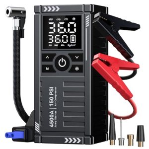 Car Battery Jump Starter with Air Compressor