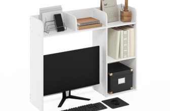 Furinno Classic Desk Shelf, 5-Shelf Desktop Hutch