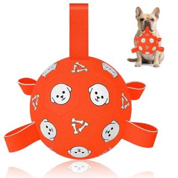 WYNTRIUM Dog Soccer Ball with Straps – Durable Jolly Ball for Dogs