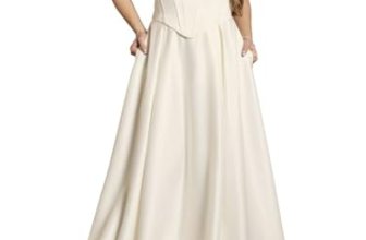 David’s Bridal Satin Corset Bodice Ball Gown Wedding Dress