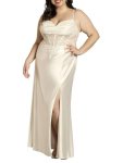 David’s Bridal Sculpting Satin Illusion Lace Bodice Mermaid Dress