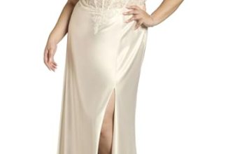 David’s Bridal Sculpting Satin Illusion Lace Bodice Mermaid Dress