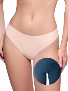 LUCKMEEY Cotton Thongs for Women Seamless Thongs for Women No Show Thong Panty L