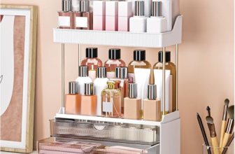 caktraie Bathroom Organizers and Storage – 3 Drawers 2 Tier Makeup Organizer
